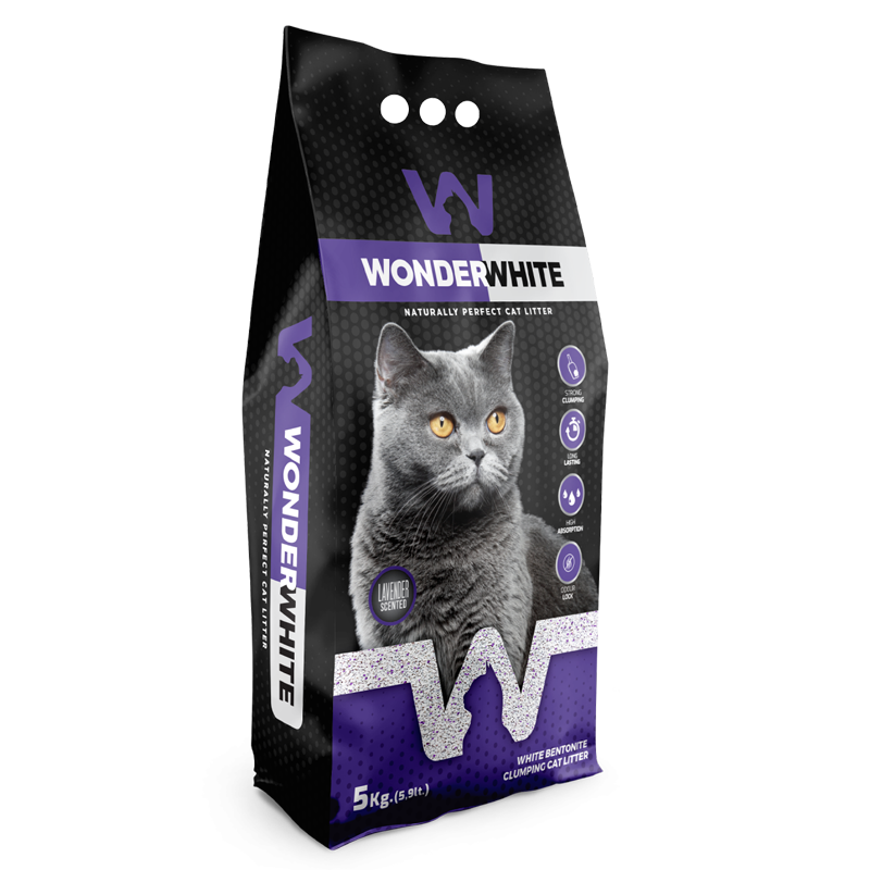 خاک گربه 5Kg و 10Kg لوندر Wonder White