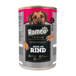 غذای کنسروی سگ رومئو romeo طعم گوشت گاو