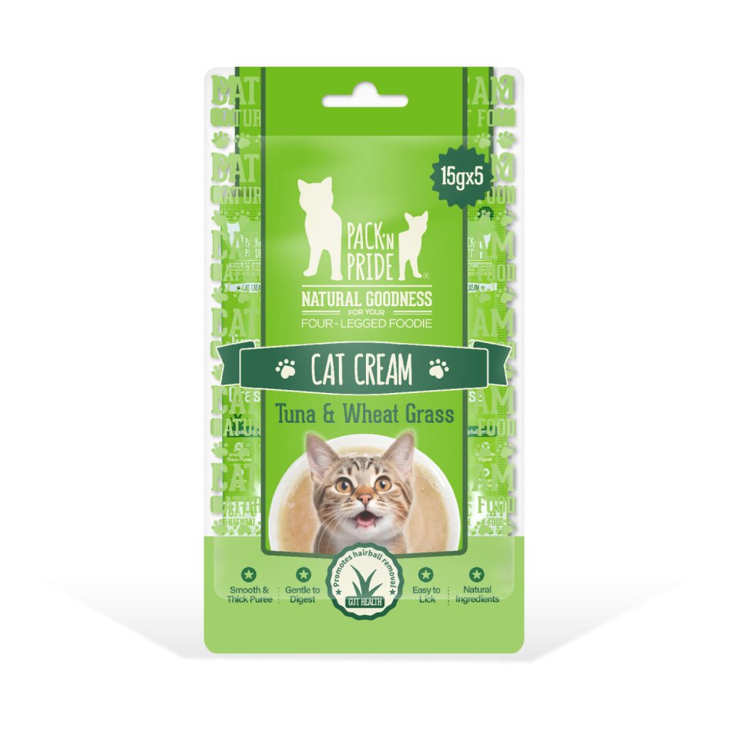 بستنی تشویقی گربه Pack’n Pride با طعم تن ماهی و علف گندم