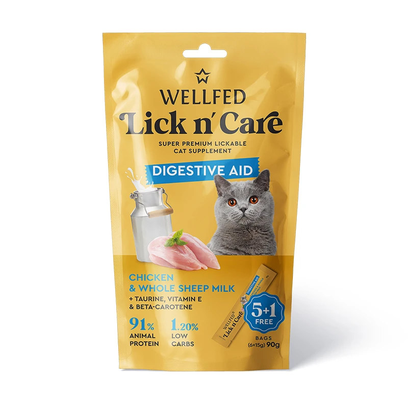 بستنی تشویقی گربه ولفد مدل Lick ’n’ Care Digestive Aid